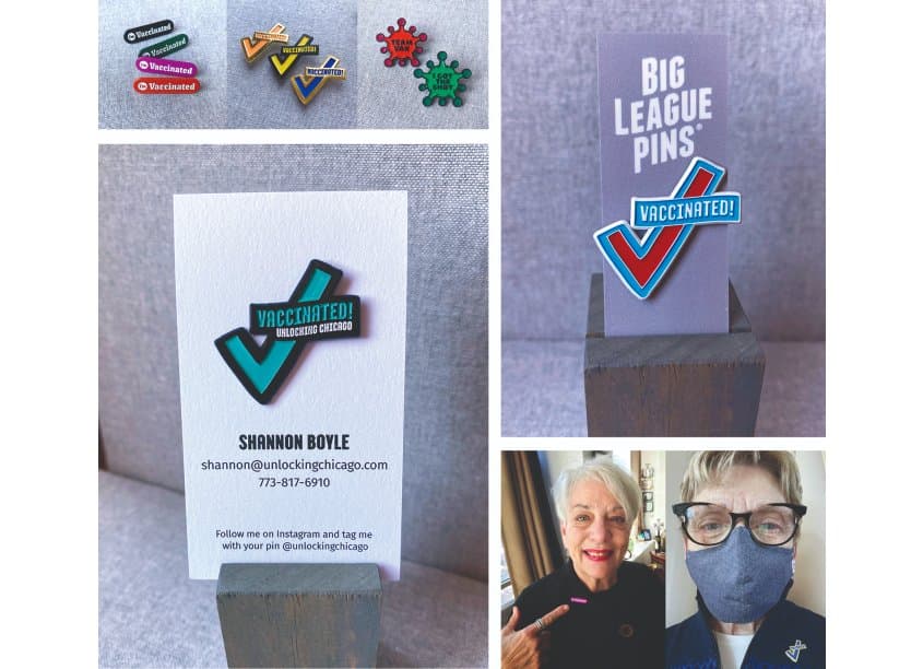 Vaccinated Pins Design — Health & Wellness design — by Big League Pins | Statement Design — 2021 GDUSA award winner