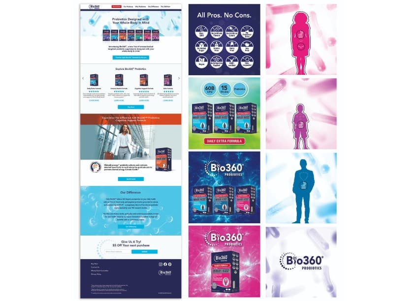 Bio360 Probiotics Online Design