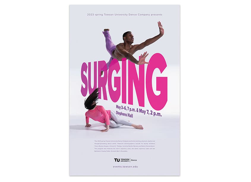 Surging Spring Dance Concert Poster