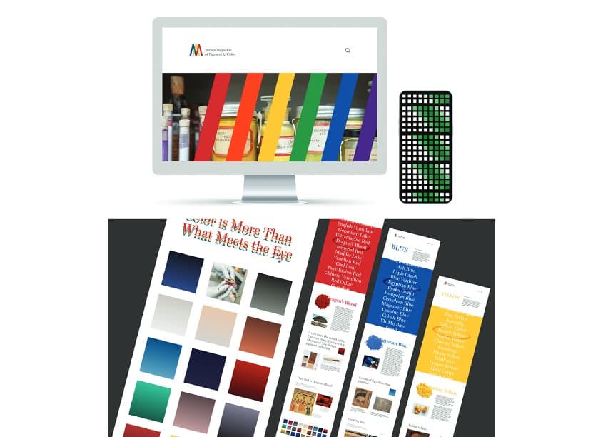 Forbes Magazine for Pigment & Color UI/UX — Digital Design — by School of Visual Arts, Design BFA — 2024 GDUSA award entry