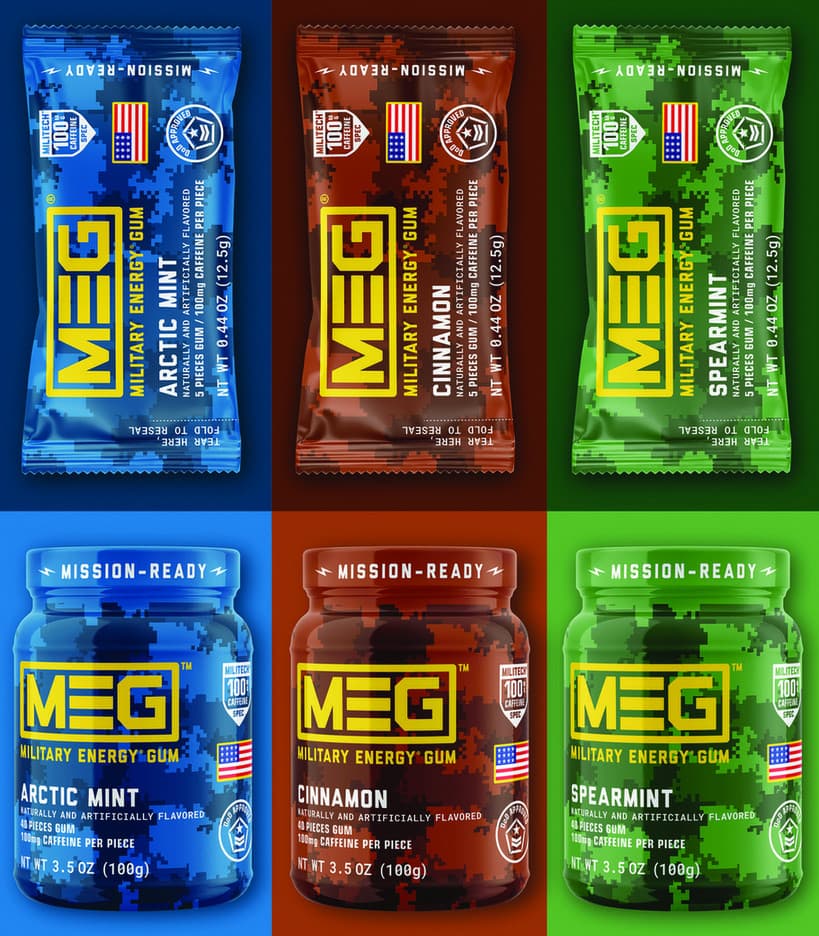 Military Energy Gum — Food & Beverage design — by Seedhouse — 2025 GDUSA award entry