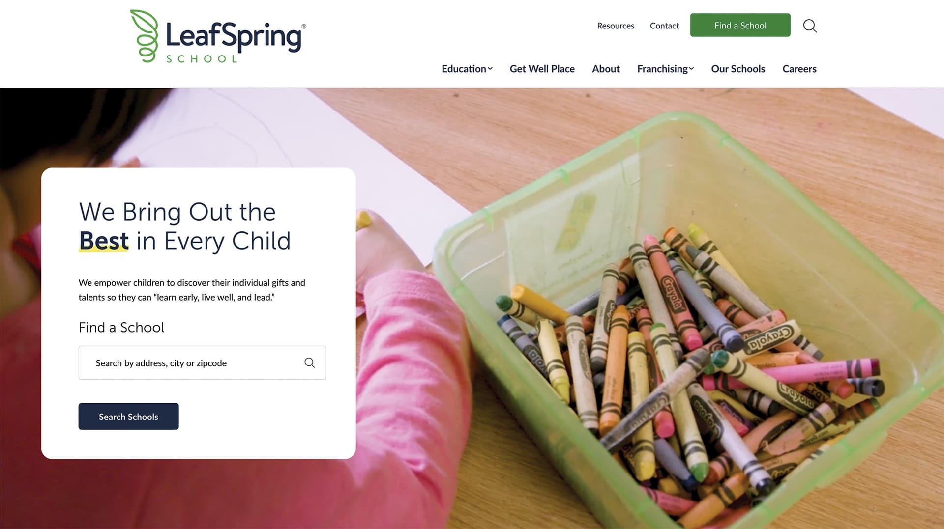 LeafSpring Schools Website Redesign