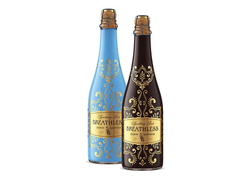 Breathless Sparkling Brut Packaging.
