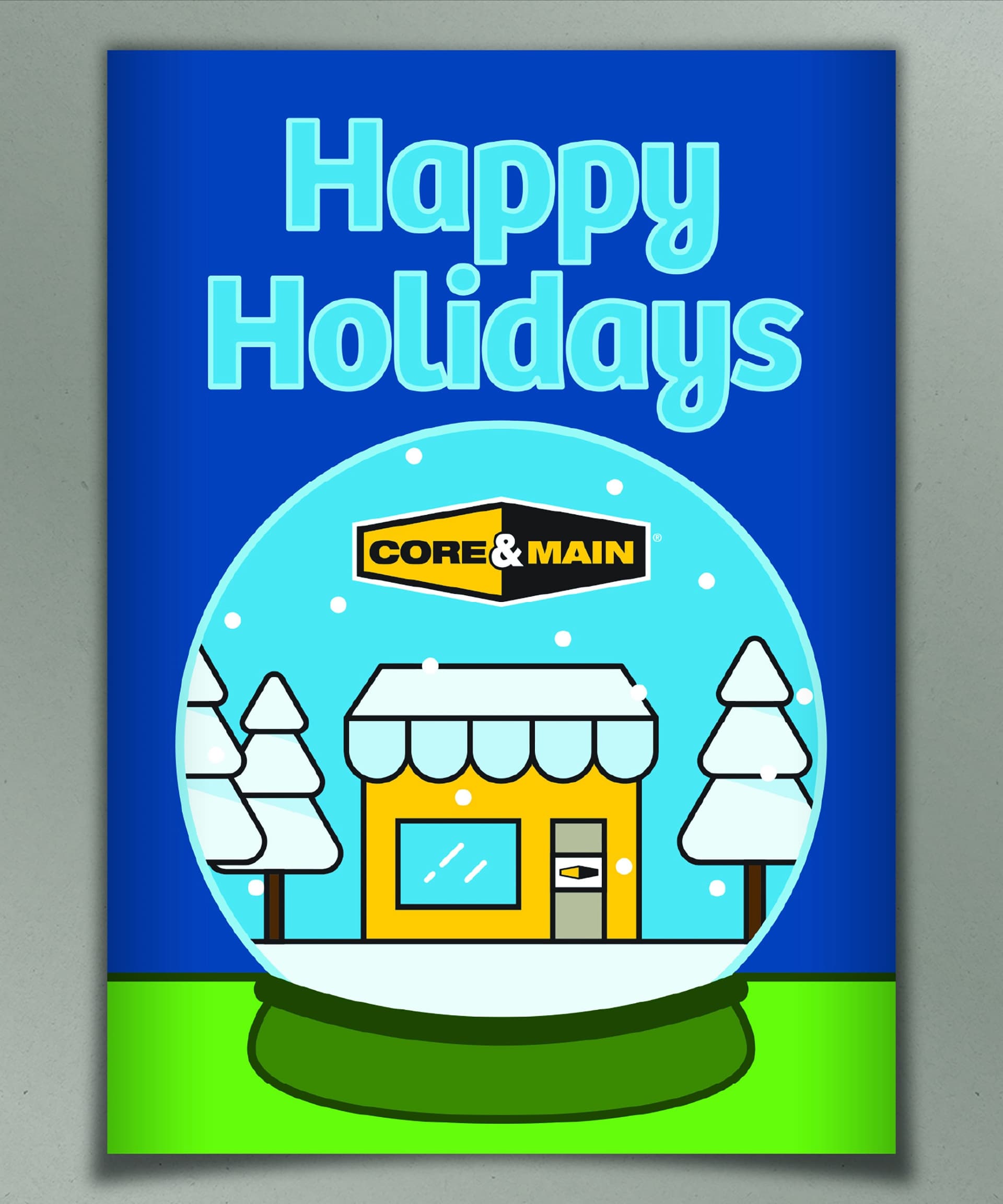 Core & Main Holiday Card — Announcements & Invitations design — by Stan Gellman Graphic Design — 2025 GDUSA award entry