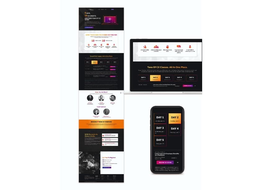 Word & Brown Week of Webinars Microsite — Digital Design — by Word & Brown General Agency — 2021 GDUSA award entry