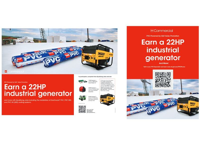 GAF EverGuard 'PVC Powered by GAF' Promotion