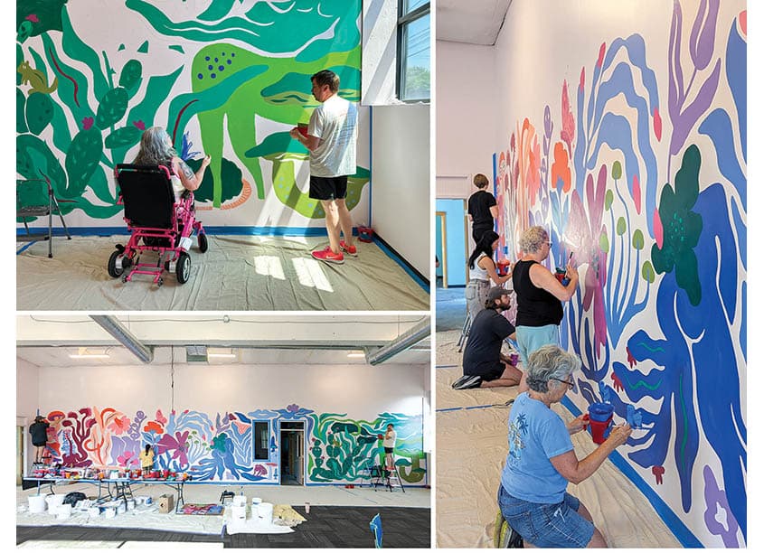 Community Painted Mural Celebrating Queer Joy for LGBTQIA2S+ Community and Health Center
