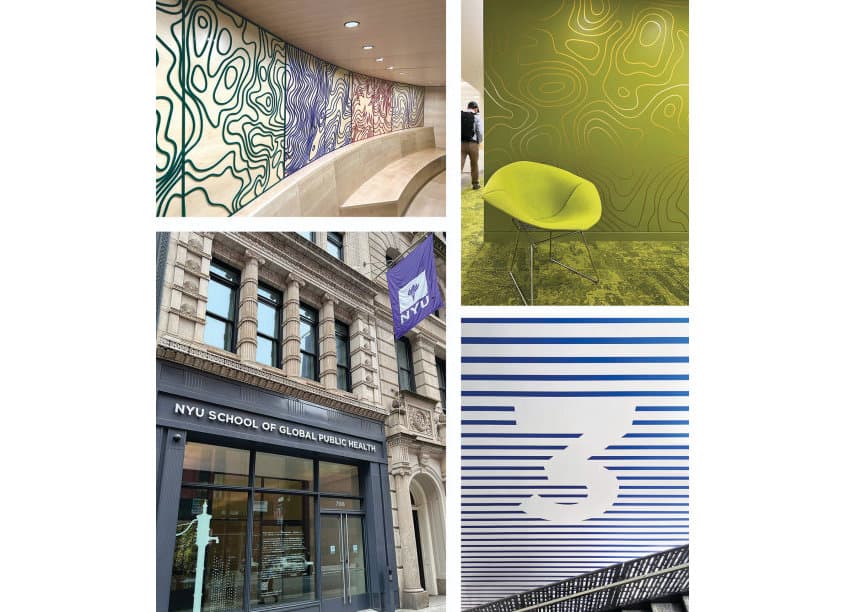 School of Global Public Health Signs and Environmental Graphics — Health & Wellness design — by Piscatello Design Centre — 2022 GDUSA award entry