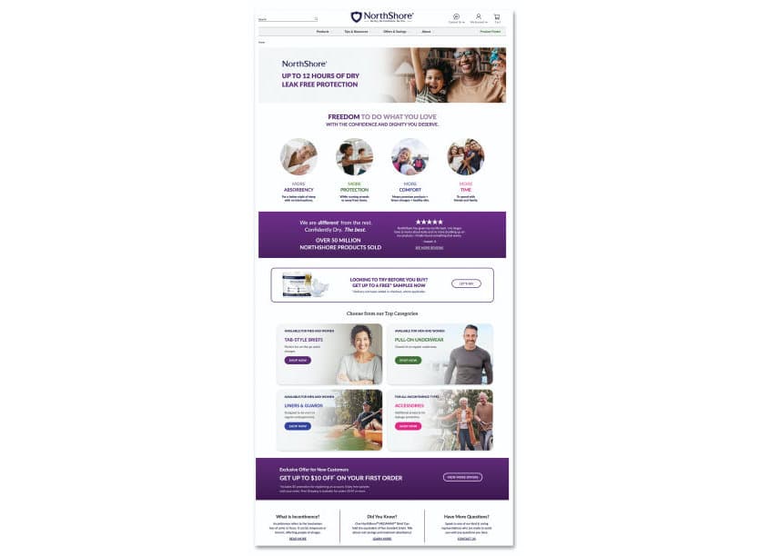 NorthShore® New Visitor Landing Page