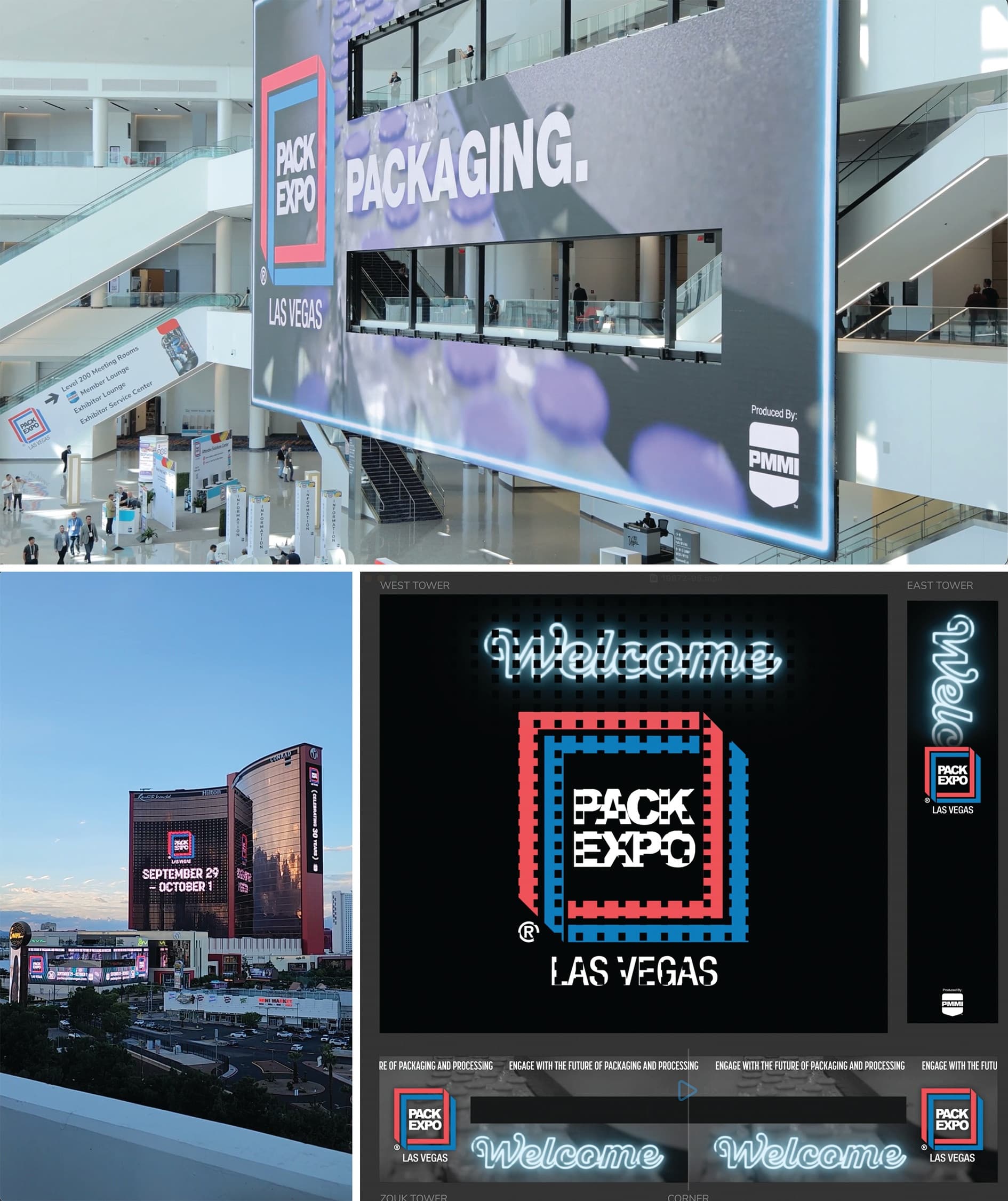 PACK EXPO Las Vegas 2025 Animated Welcome Ads