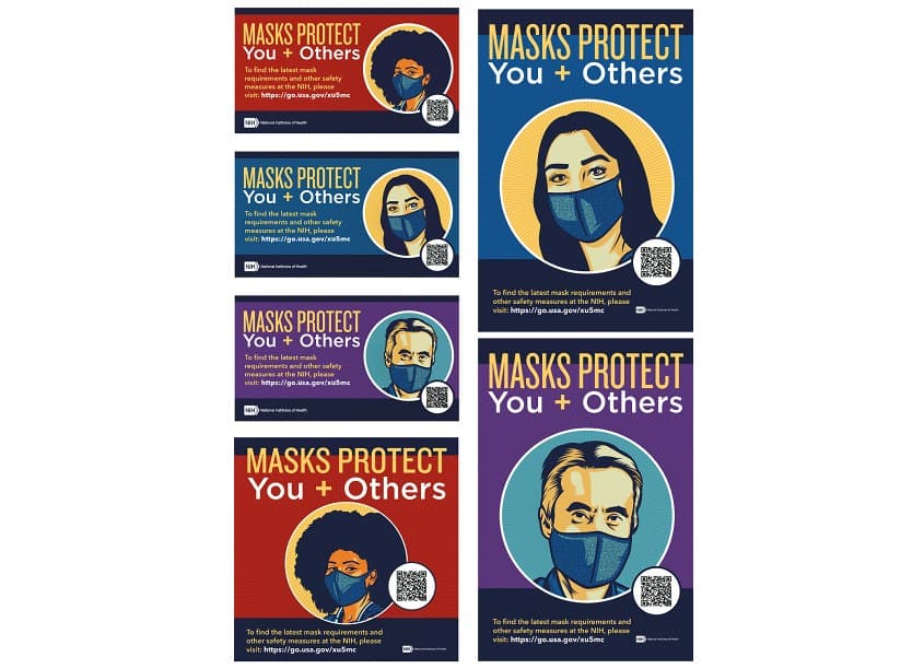 Masks Protect You + Others Campaign — Health & Wellness design — by National Institutes of Health (NIH) Medical Arts Branch — 2022 GDUSA award entry