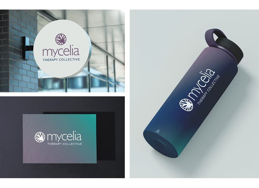 Mycelia Therapy Collective Brand Identity — Health & Wellness design — by ConceptShell — 2023 GDUSA award entry