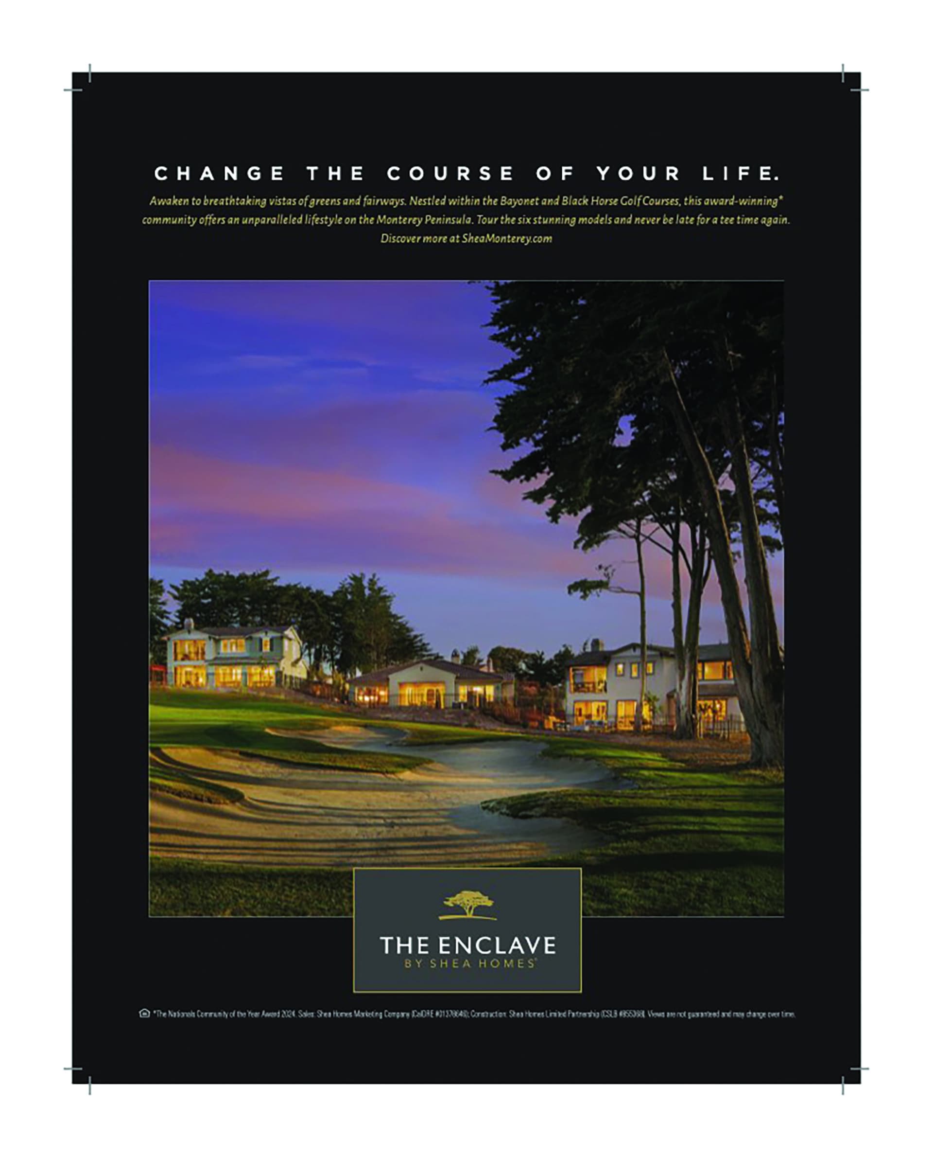 Enclave 'Change The Course…' — Advertising + Ad Campaigns design — by Gauger + Associates — 2025 GDUSA award entry