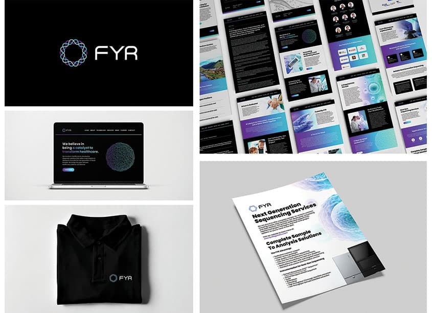 FYR Diagnostics 2023 Corporate Rebrand — Health & Wellness design — by Woodse Creative Co LLC — 2023 GDUSA award entry