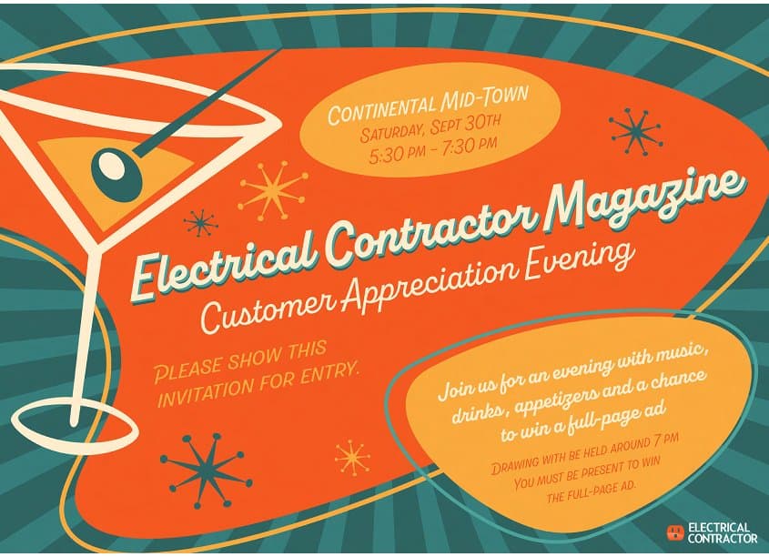 ELECTRICAL CONTRACTOR Magazine Customer Appreciation Party Invitation