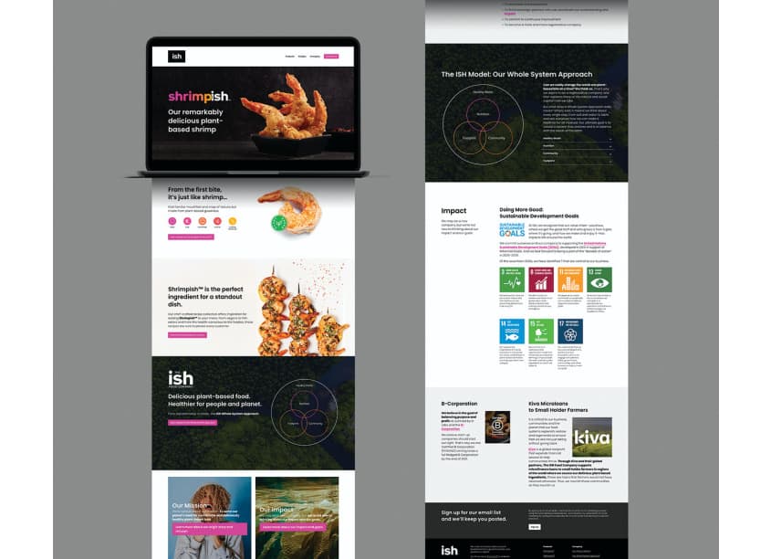 ISH Food Website — Digital Design — by Gary Wong Designs — 2021 GDUSA award entry