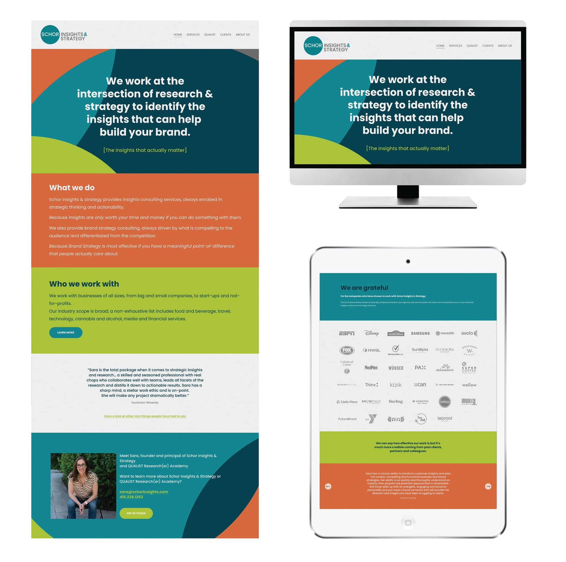 Schor Insights & Strategy Website Design — Website & UX/UI Design — by Karla Pamanes, LLC — 2025 GDUSA award entry