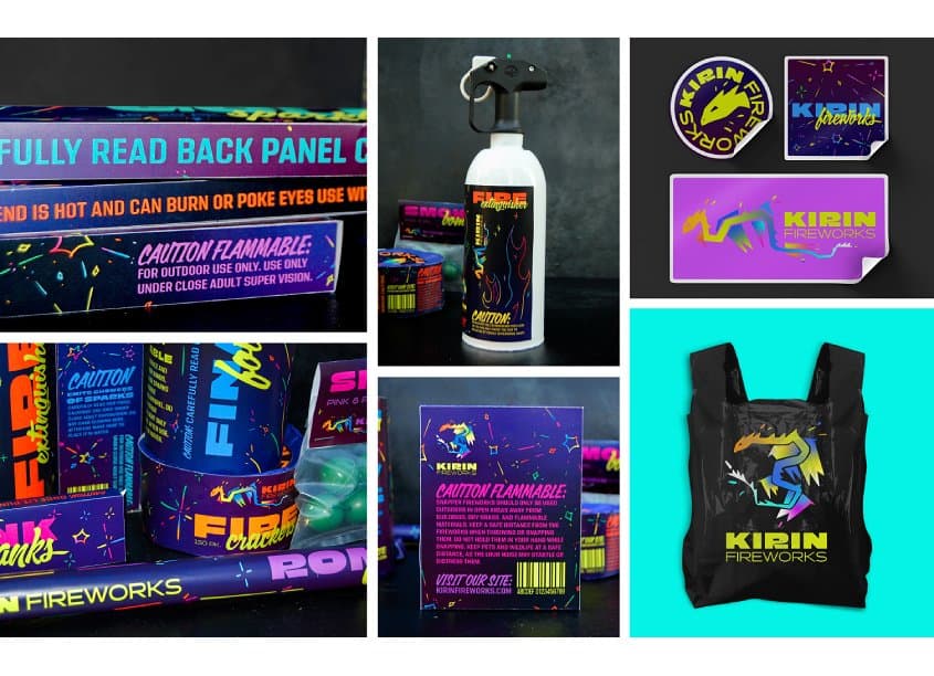 Kirin Fireworks, Packaged Experience — Student Work design — by UCO School of Design/University of Central Oklahoma — 2024 GDUSA award entry