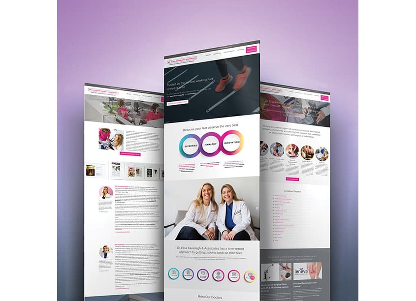 Dr. Elisa Kavanagh Website — Digital Design — by Gary Wong Designs — 2022 GDUSA award entry