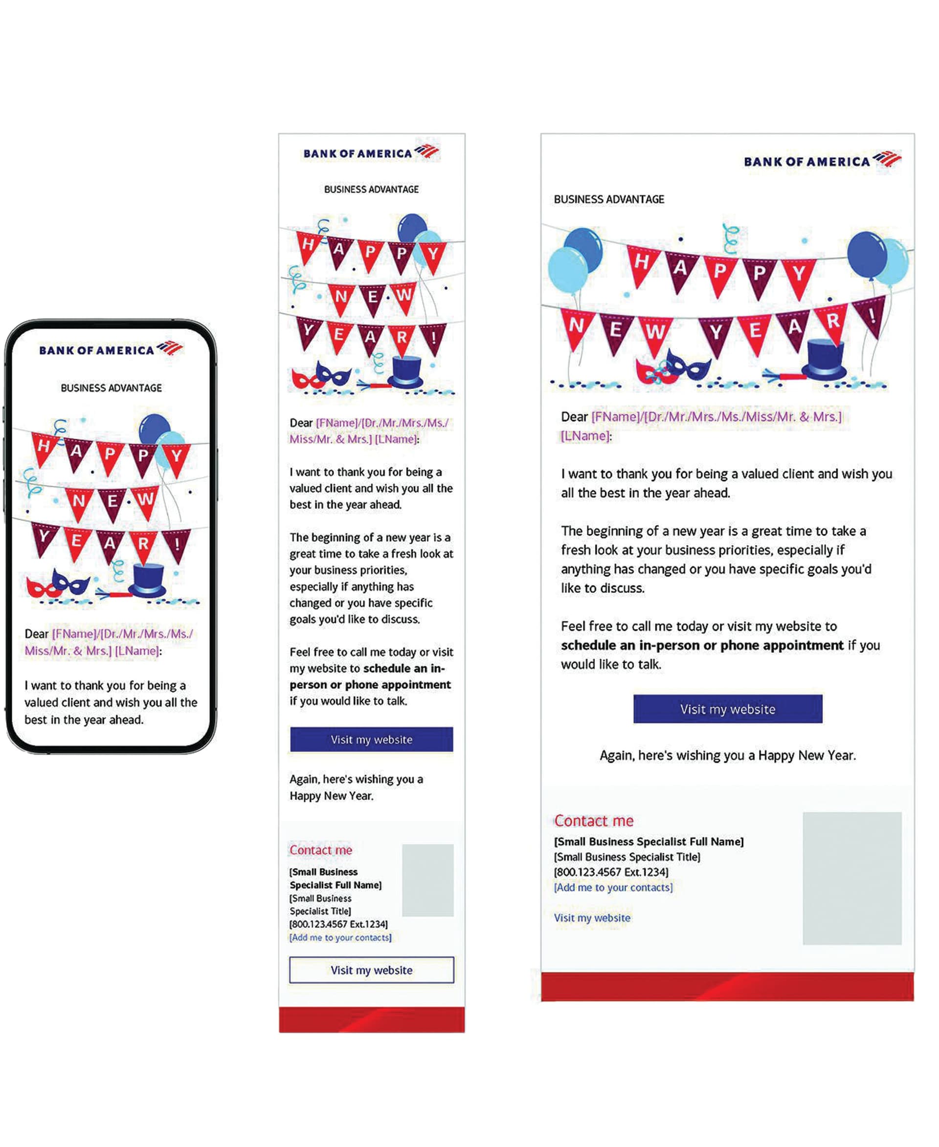 Small Business Happy New Year Email
