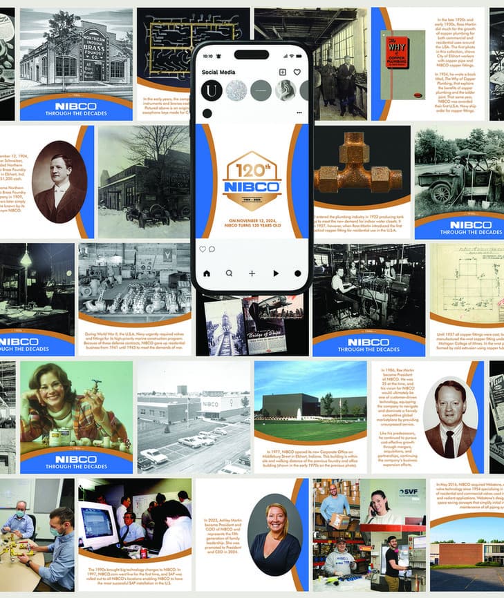 NIBCO Through the Decades: 120th Anniversary Social Media Campaign