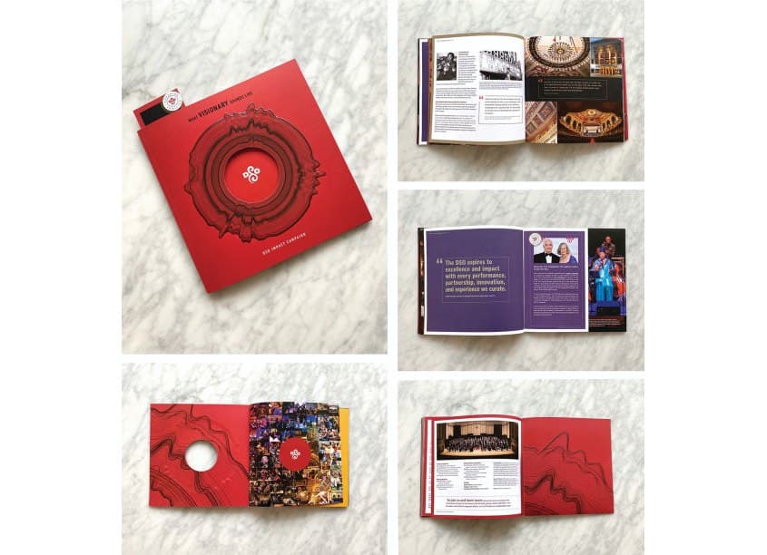 What Visionary Sounds Like: The DSO Impact Campaign Creative Director: Sue Levytsky Art Directors: Sue Levytsky, Julie Pincus