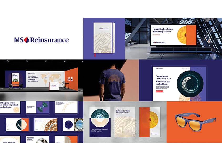 MS Reinsurance Rebrand — Branding + Identity Programs design — by Agenda — 2024 GDUSA award entry