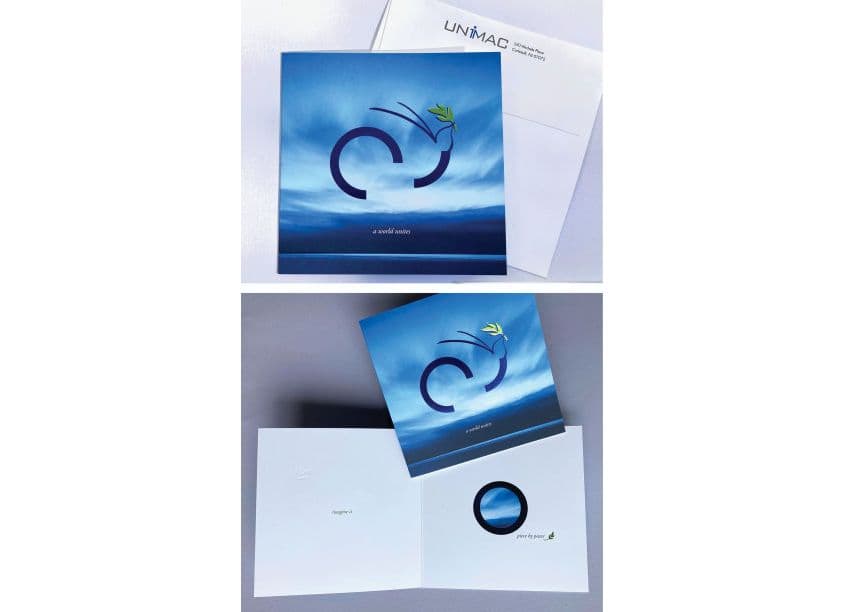 Our World Unites, Piece by Peace Holiday Card
