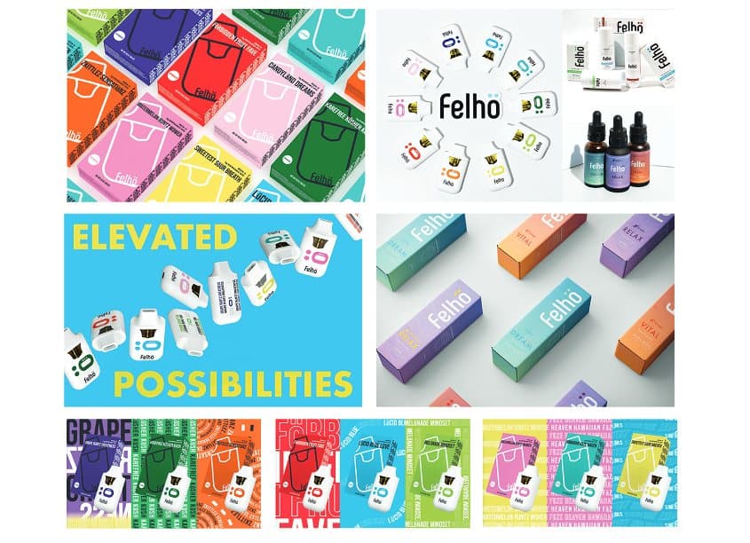 Felhö Lookbook — Cannabis Branding + Logos design — by Felhö — 2023 GDUSA award entry