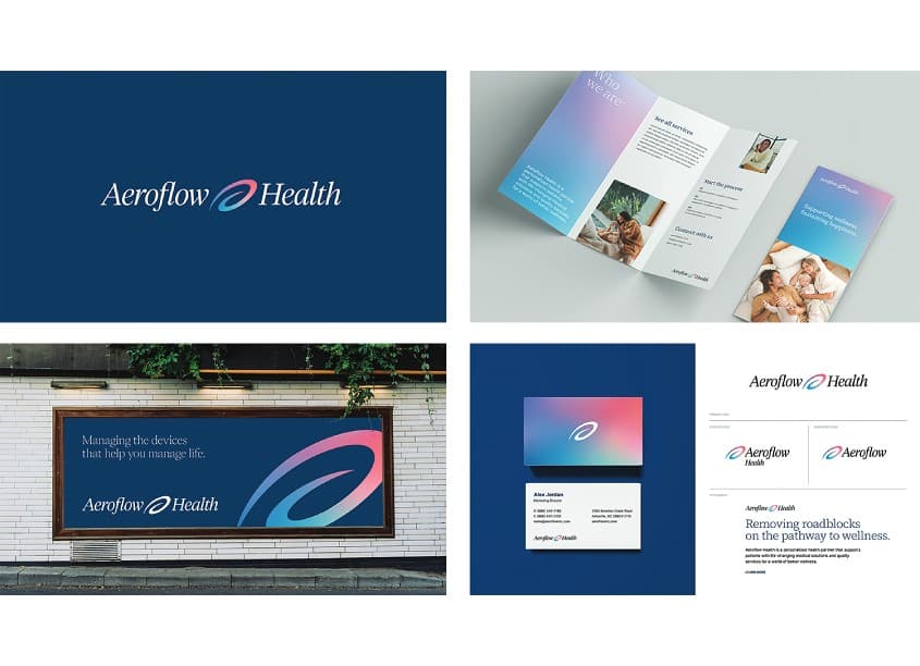 Aeroflow Health Branding and Identity — Health & Wellness design — by BLVR — 2023 GDUSA award entry