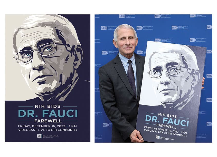 Dr. Fauci Retirement Ceremony — Health & Wellness design — by NIH Medical Arts Branch — 2023 GDUSA award entry