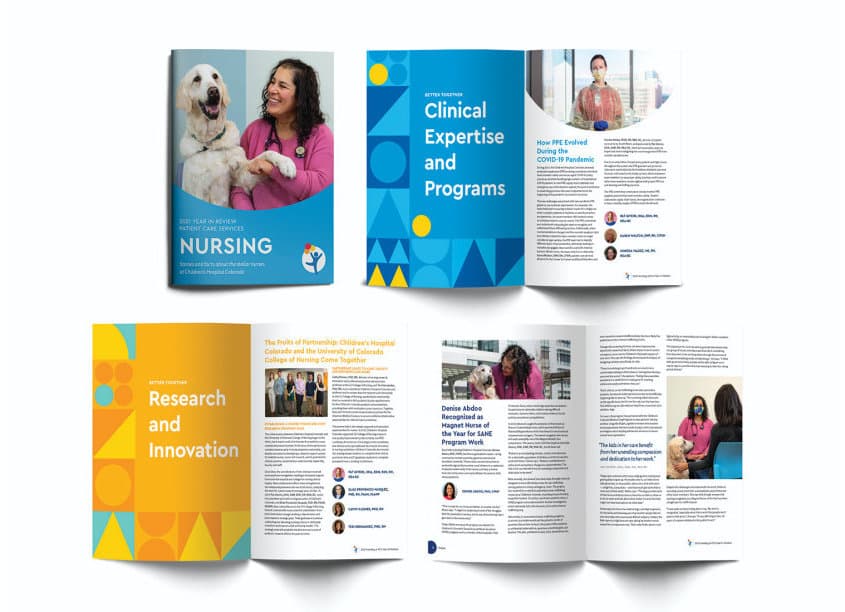 2021 Nursing Year in Review — Health & Wellness design — by Children’s Hospital Colorado — 2022 GDUSA award entry