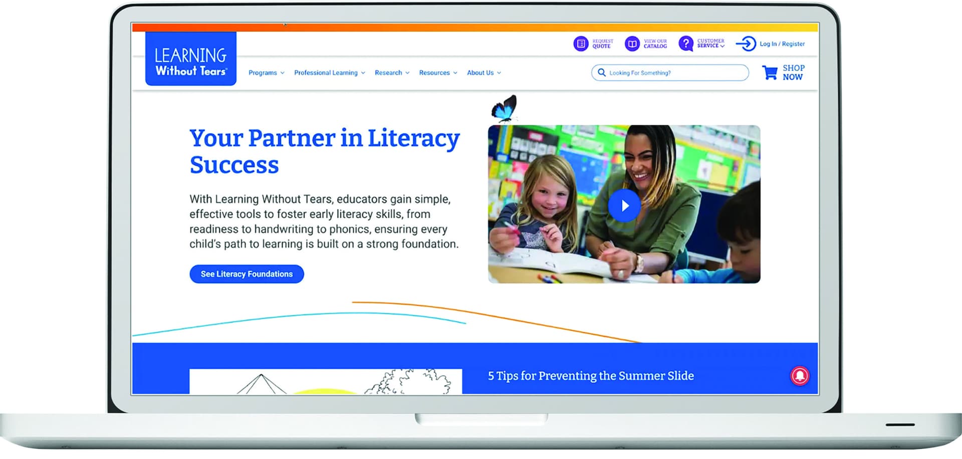 Learning Without Tears Homepage Redesign and Animation