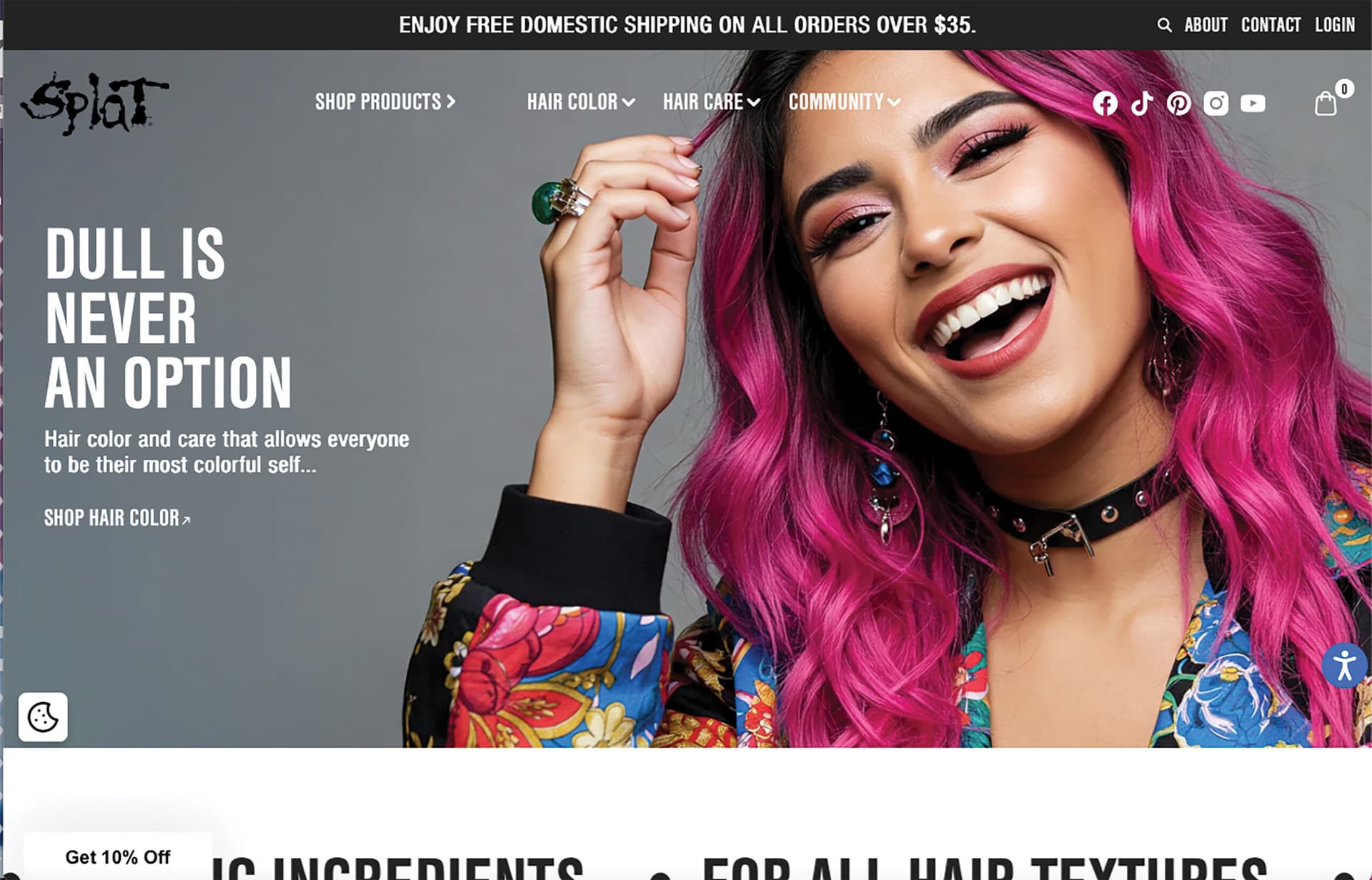 Splat Hair Color Website 2025