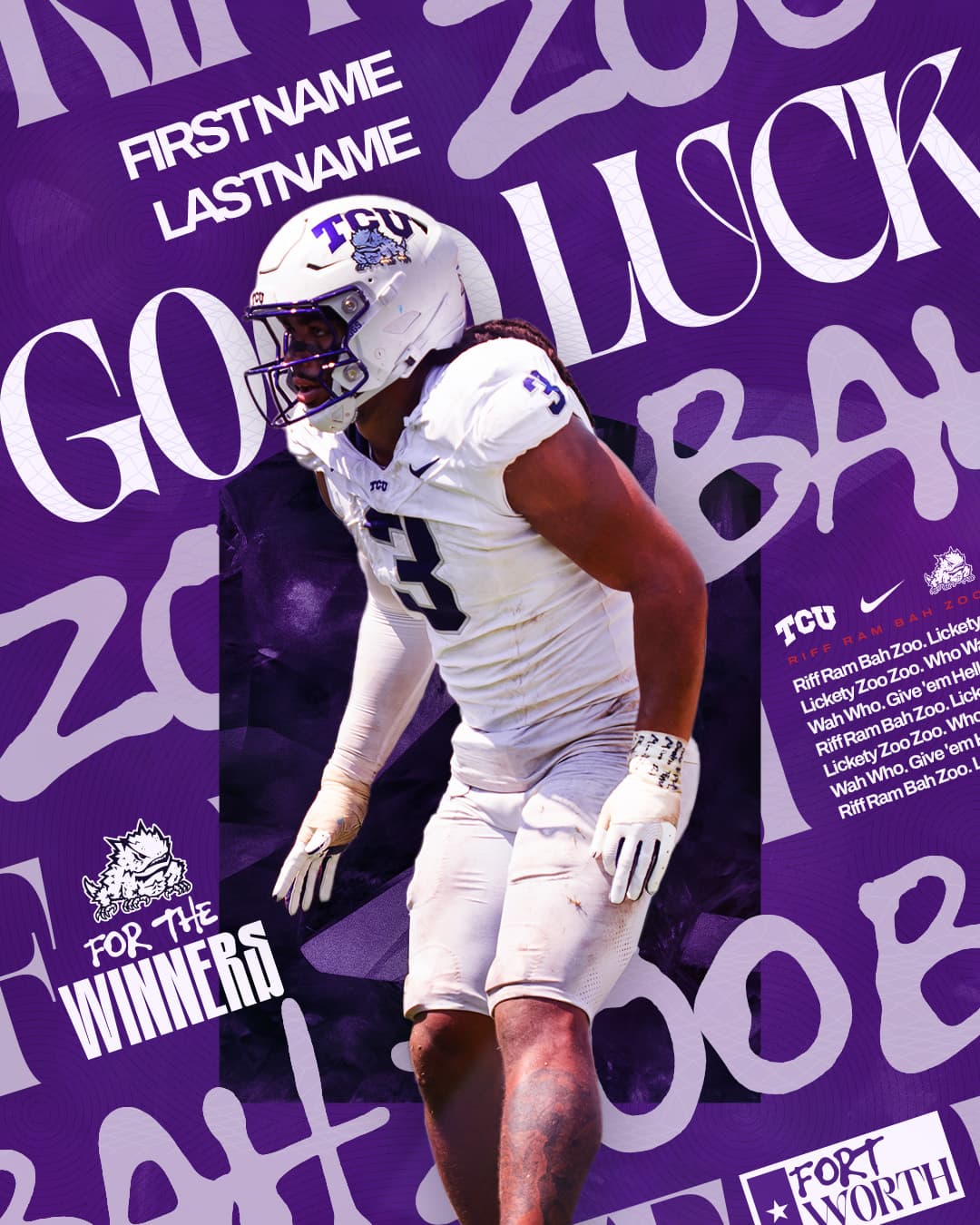 TCU Football Weekly Recruiting Graphics