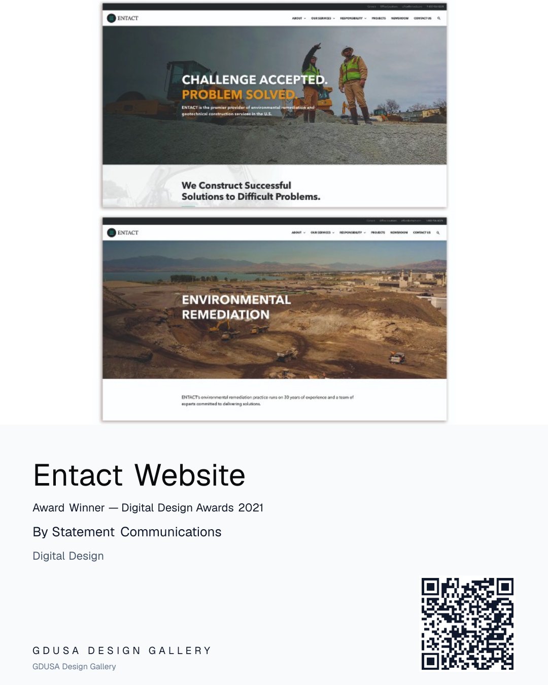 Entact Website | GDUSA Gallery