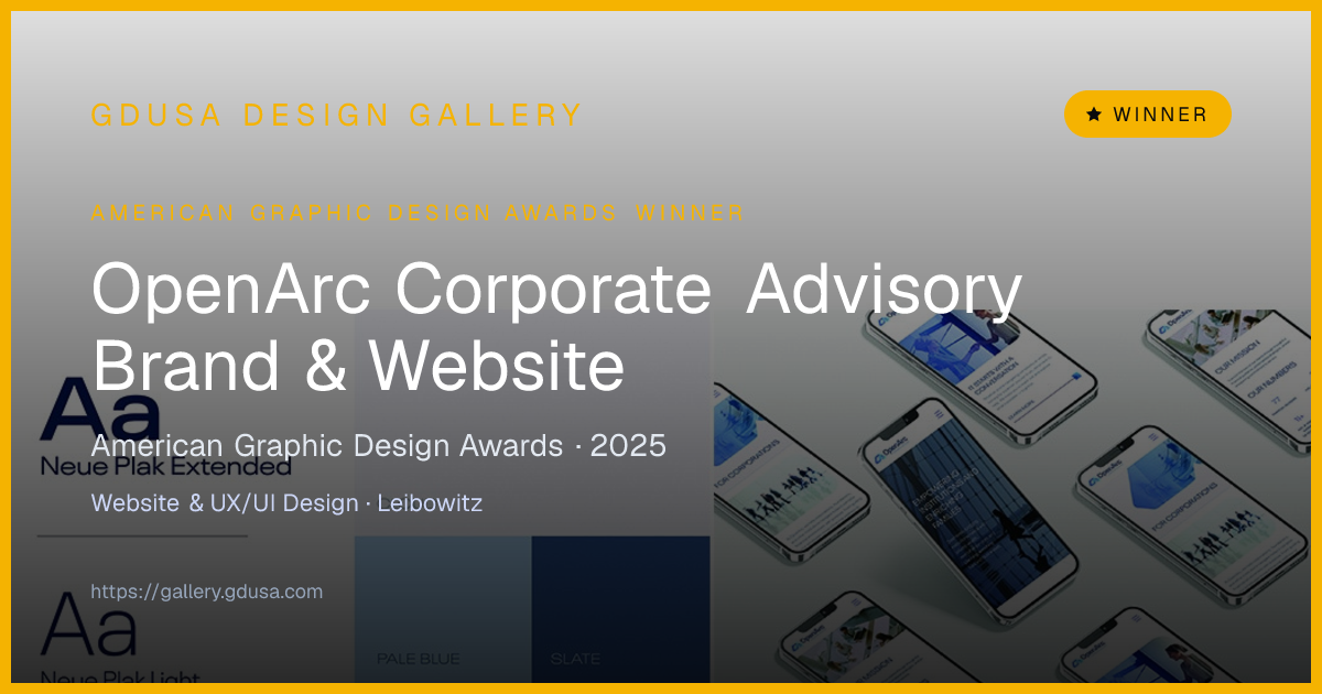 OpenArc Corporate Advisory Brand & Website | GDUSA Gallery