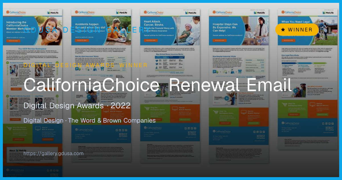 CaliforniaChoice Renewal Email | GDUSA Gallery