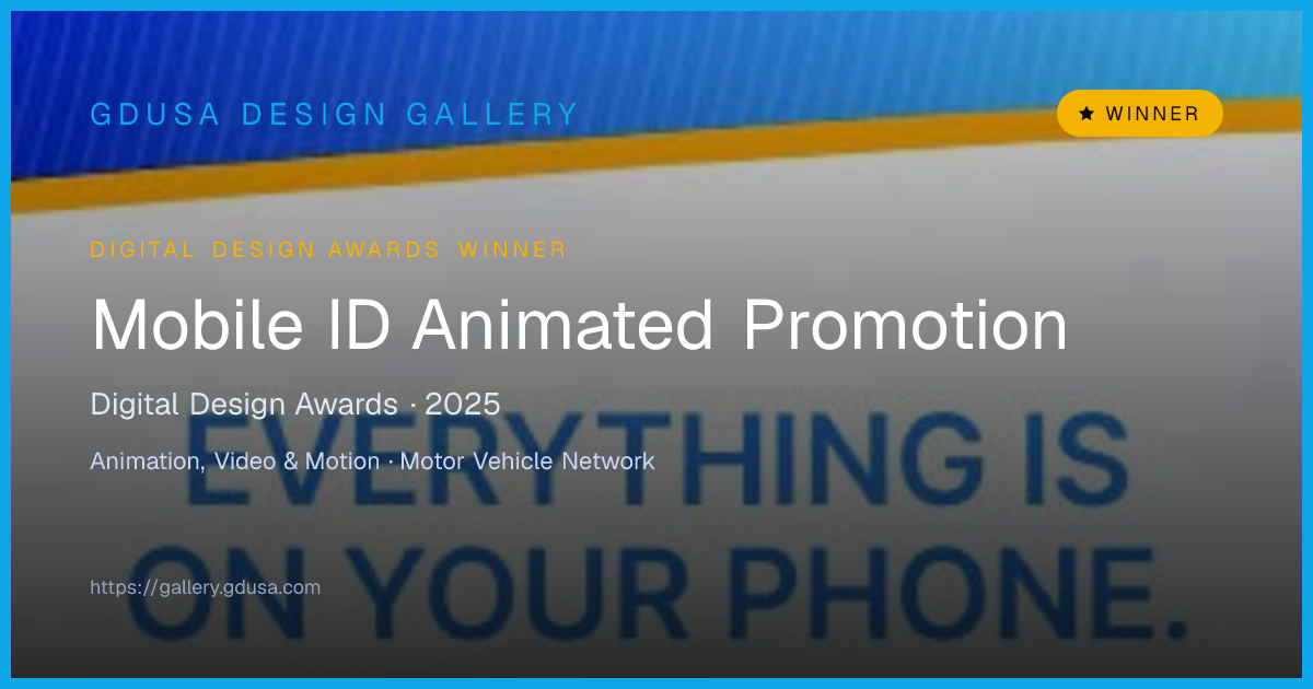 Mobile ID Animated Promotion | GDUSA Gallery