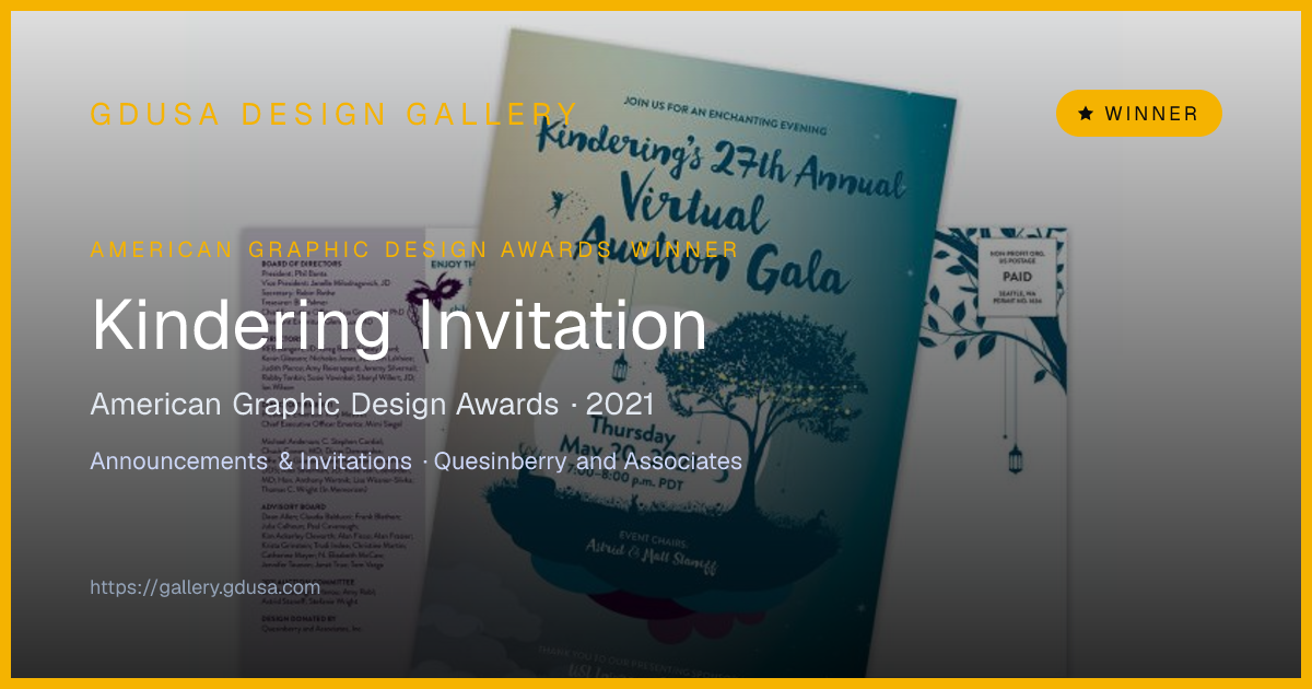Kindering Invitation | GDUSA Gallery