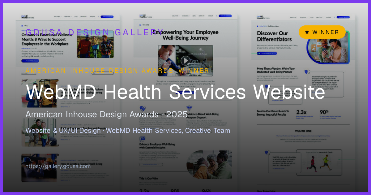 WebMD Health Services Website | GDUSA Gallery
