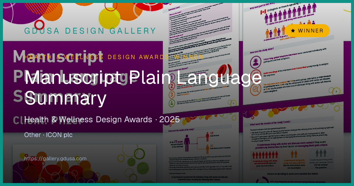 Manuscript Plain Language Summary | GDUSA Gallery