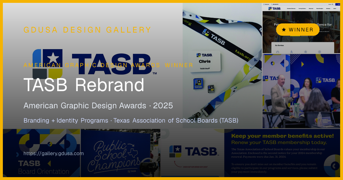 TASB Rebrand | GDUSA Gallery