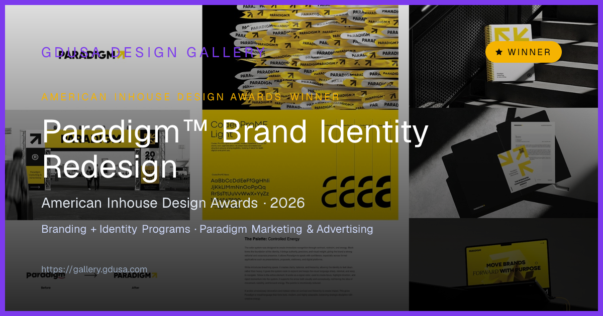 Paradigm™ Brand Identity Redesign | GDUSA Gallery