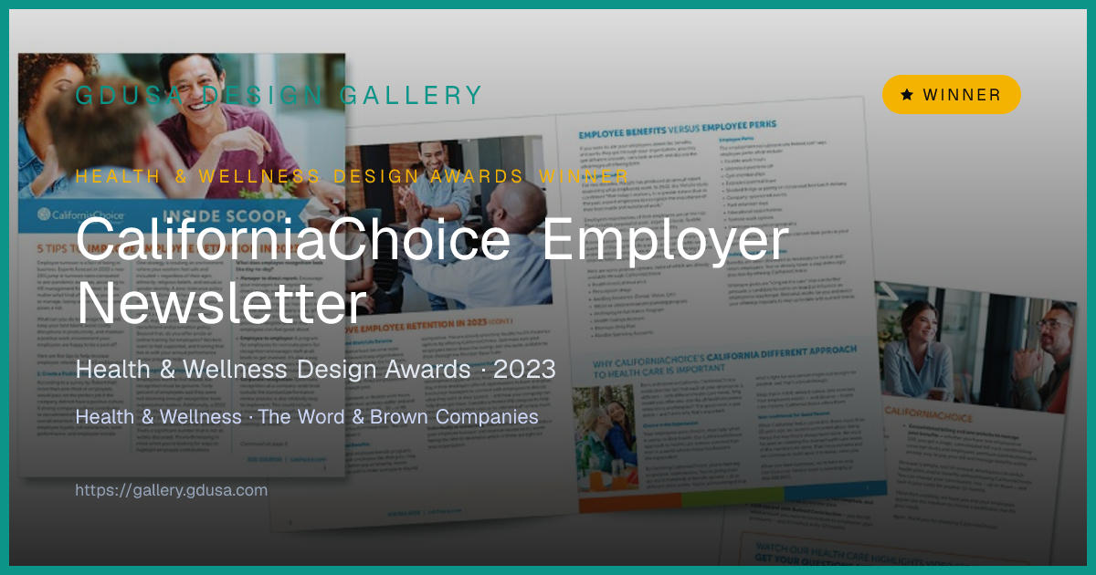 CaliforniaChoice Employer Newsletter | GDUSA Gallery